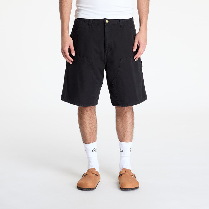 Šortky Carhartt WIP Double Knee Short Black Stone Washed 30 63408424
