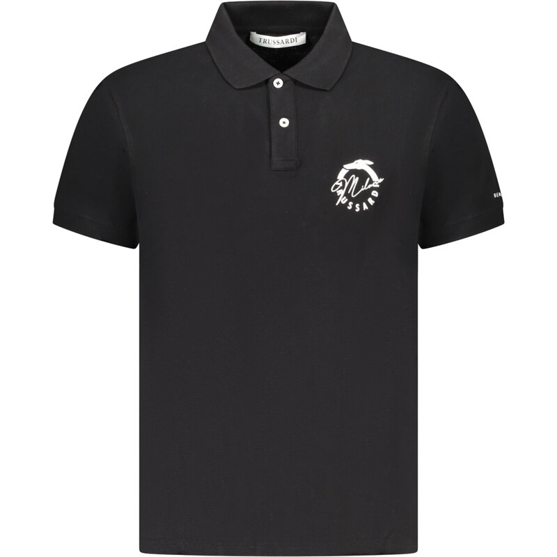 Pánske čierne polo tričko Trussardi 64712121