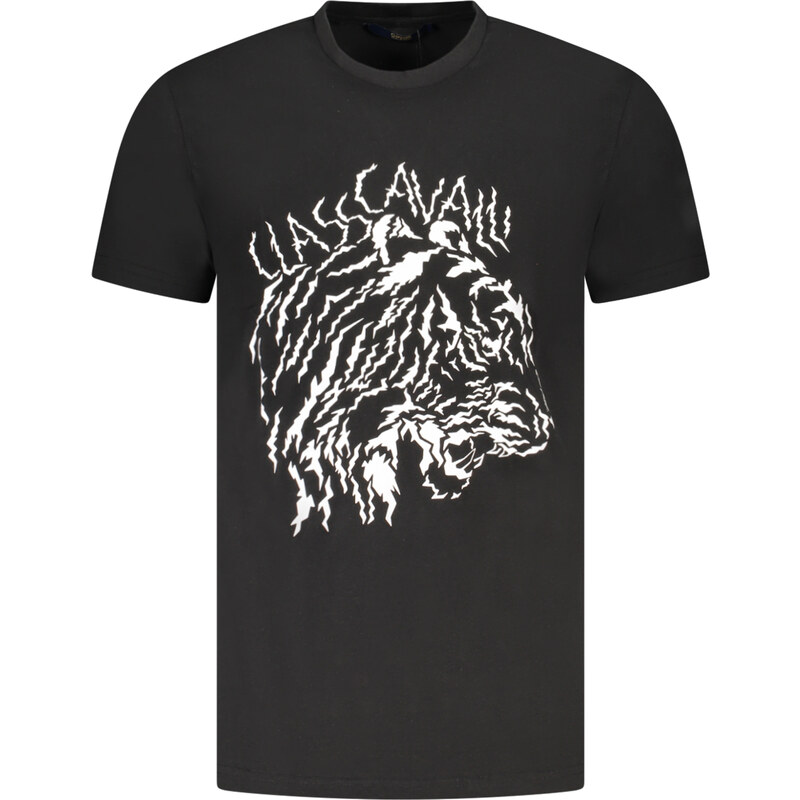 Čierne tričko Cavalli Class s krátkym rukávom 64706120