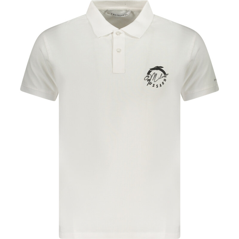 Biele pánske polo tričko Trussardi 64704362