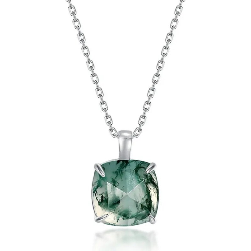 MAJYA Strieborný prívesok s retiazkou ALIGN s machovým achátom 11803 64582448