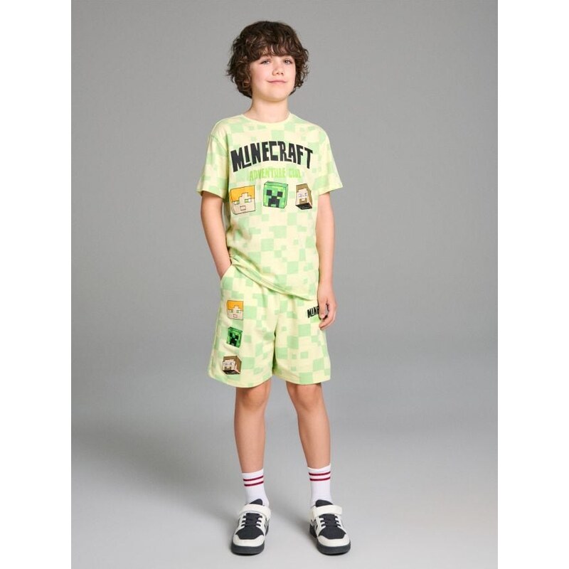 Sinsay - Kraťasy Minecraft - bledozelená 65745970