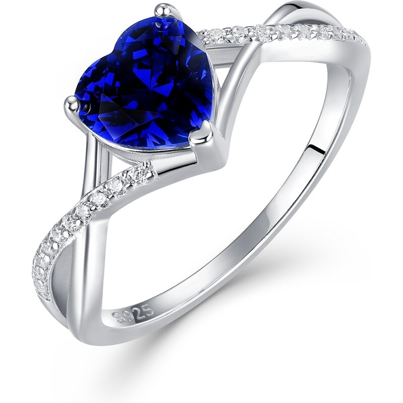 Olivie Stříbrný prsten SRDCE BLUE 9522 65048844