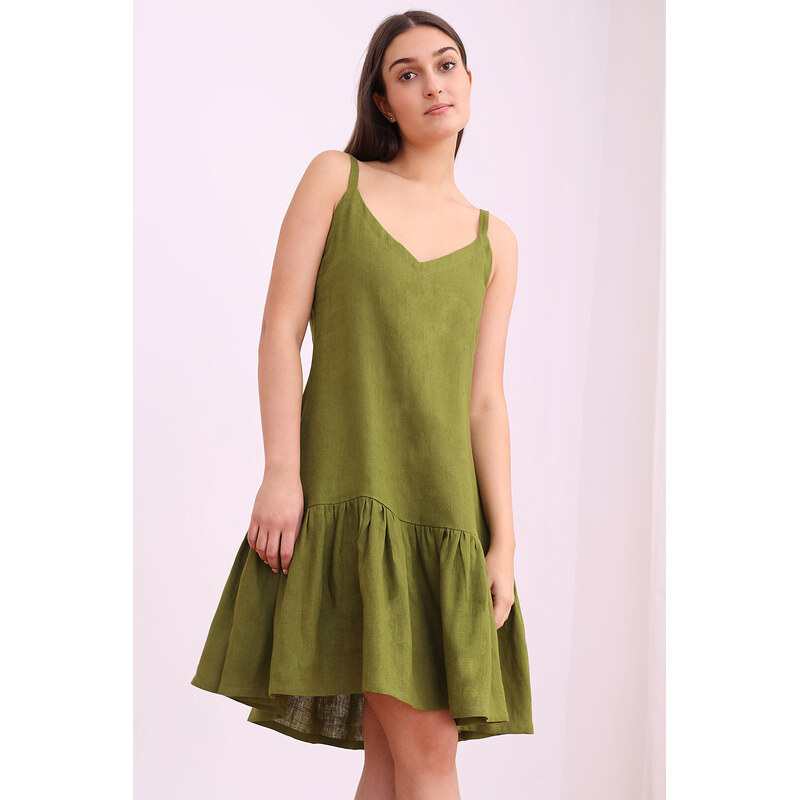 Autorské letné šaty Lotika zo 100% lanu 63411772