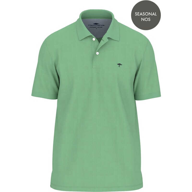 Pánska zelená premium cotton polokošeľa FYNCH-HATTON 63411813