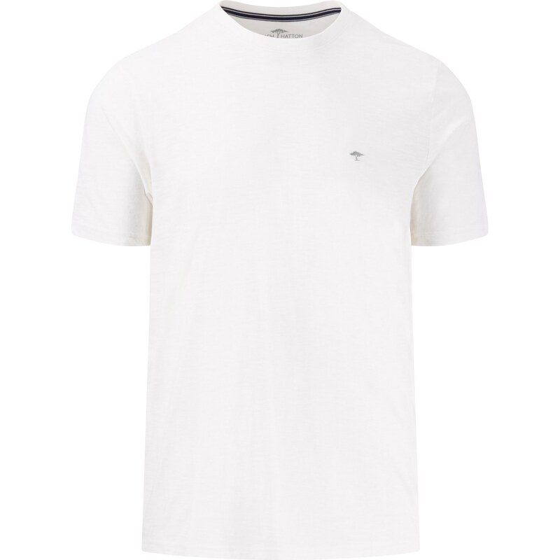 Pánske bavlnené tričko off-white so štruktúrou FYNCH-HATTON 63411827