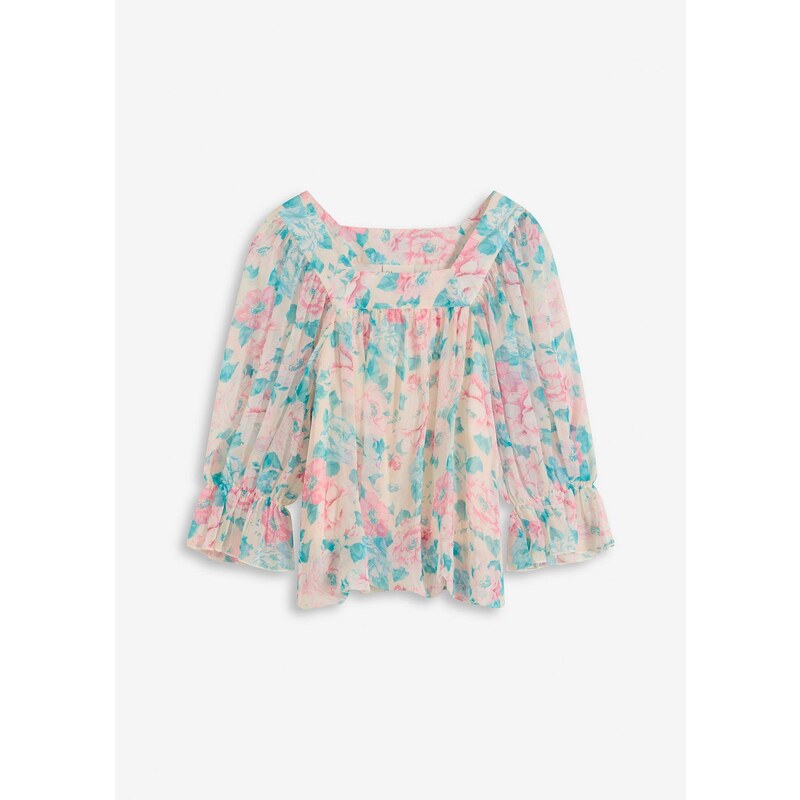 bonprix Blúzka s balónovým zakončením, farba béžová 63412063