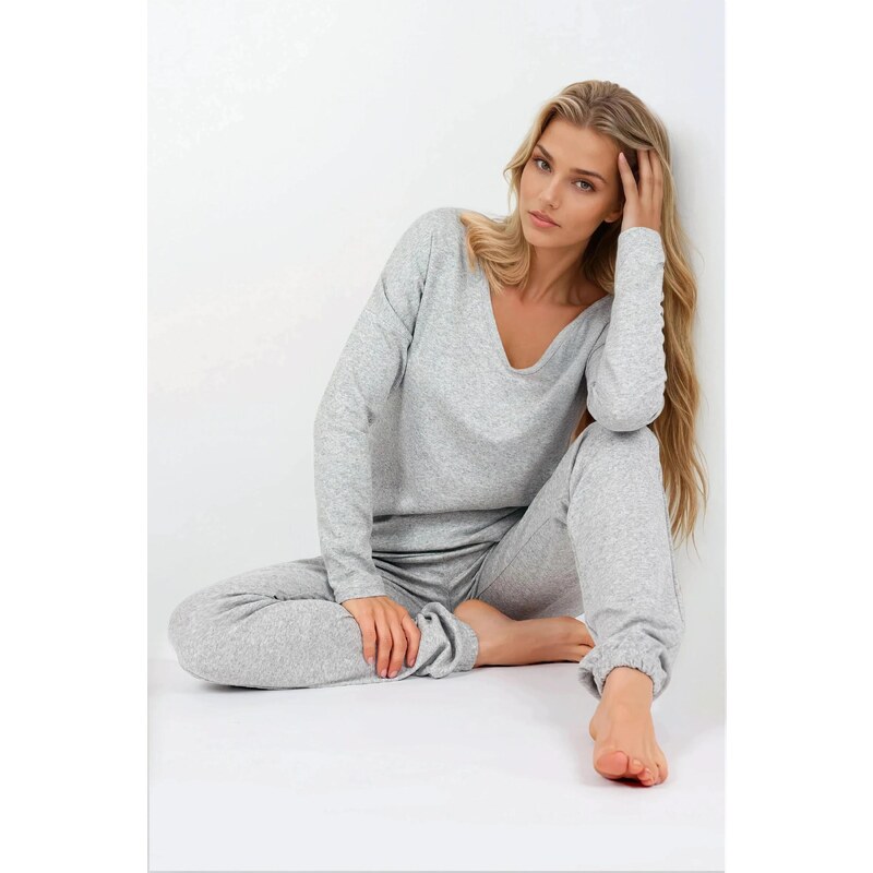 Momenti Per Me Dámske domáce oblečenie La Vie Est Belle, Farba sivá 63035456