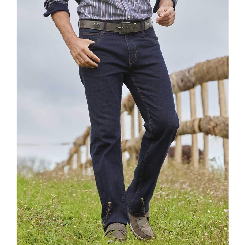 Tmavomodré strečové rifle Atlas For Men Modrá 49154745