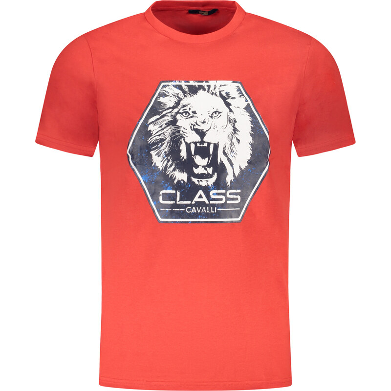 Cavalli Class červené tričko s krátkym rukávom 64702897
