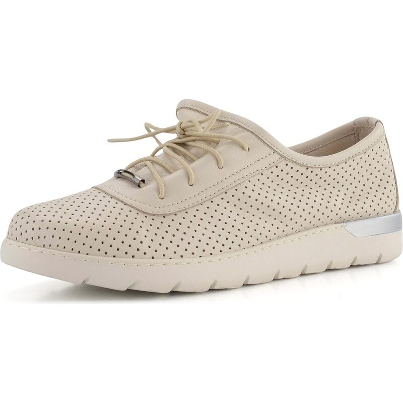 Looke kožené perforované poltopánky Leonore Creme L1051_64 49695767
