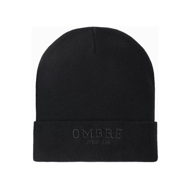 Ombre Clothing Pánska čiapka v čiernej farbe V1 om-acwh-0120 63422100
