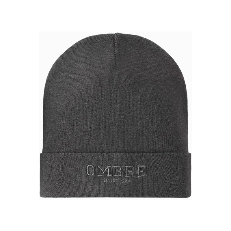 Ombre Clothing Pánska čiapka v šedej farbe V2 om-acwh-0120 63422101