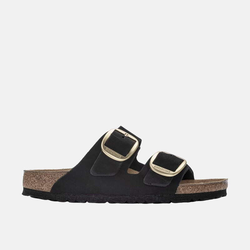 Čierne Regular Šľapky Birkenstock Arizona Big Buckle Nubuck Leather 65279067