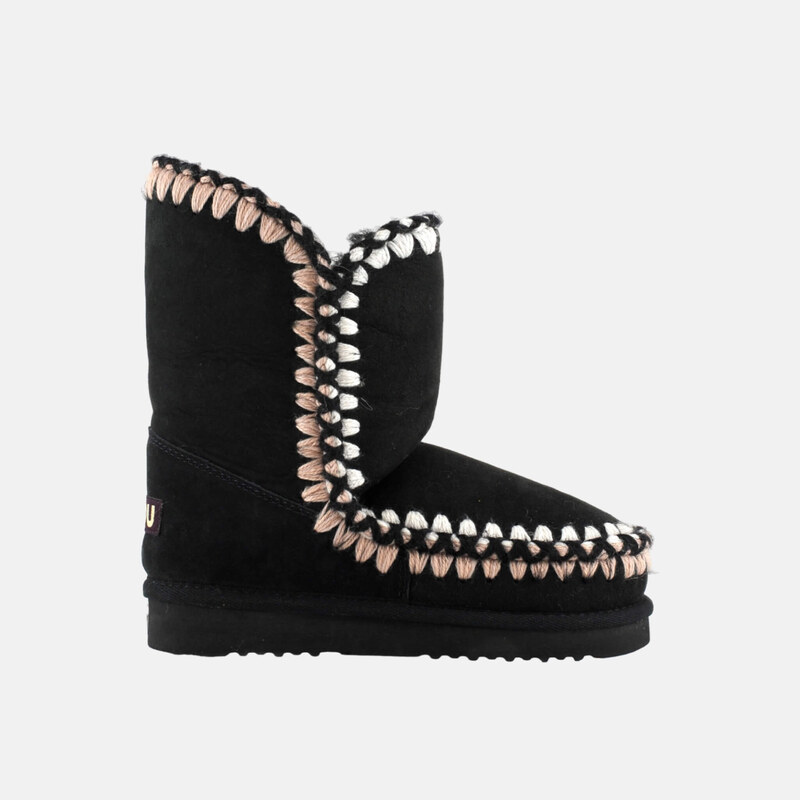 Dámske čierne kapce Mou Eskimo with 3d overstitching 65284338