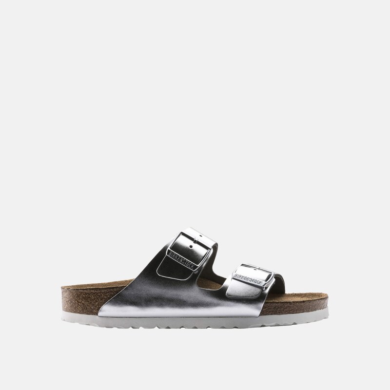 Strieborné Regular papuče Birkenstock Arizona Leather 65262070