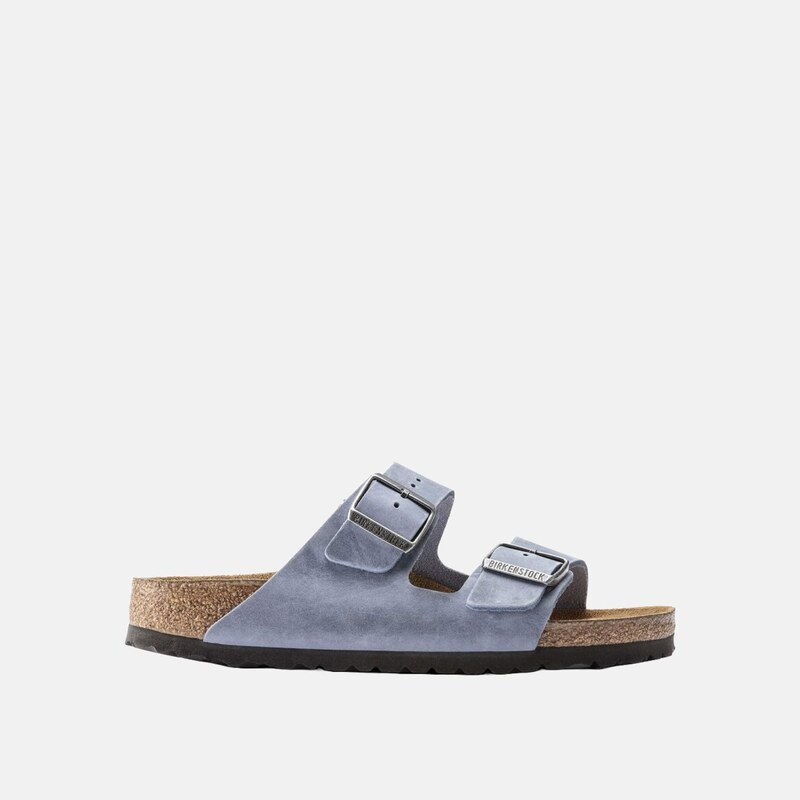 Modré Narrow šľapky Birkenstock Arizona Soft Footbed Oiled Leather 65279072