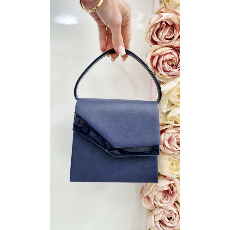 E-shop Katrins Fashion Spoločenská modrá kabelka do ruky