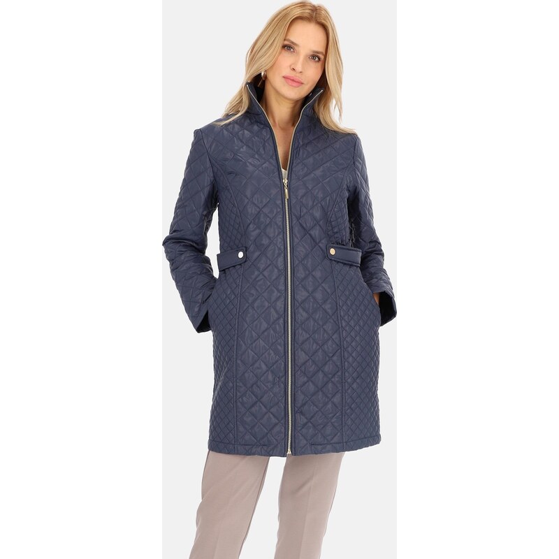 Perso Tmavomodrá dámska prechodová bunda so stojačikom BLE 241035 F - 63424995