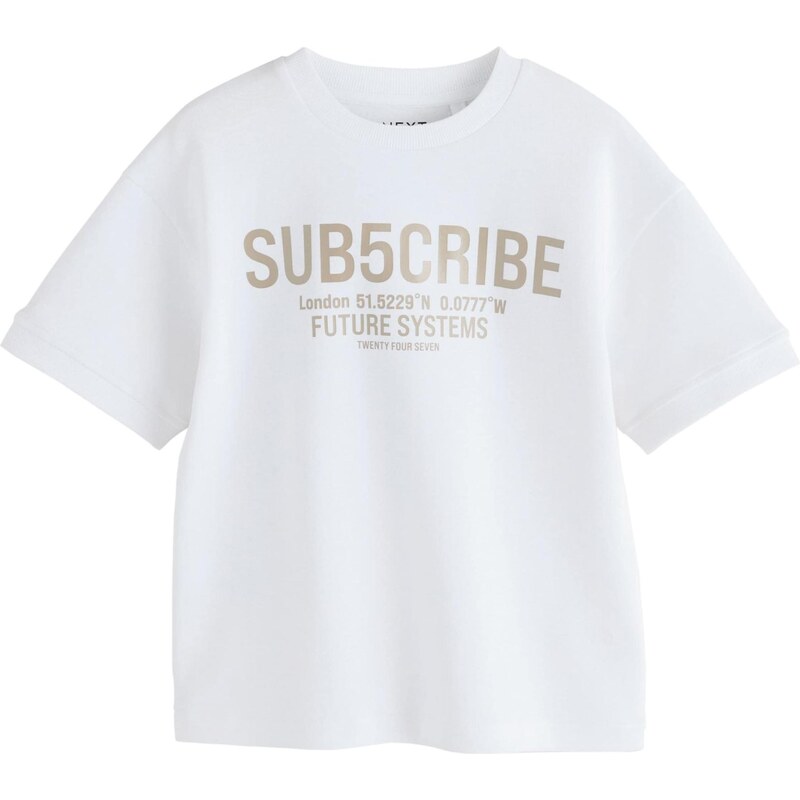 Next Tričko zlatá / biela 64488115