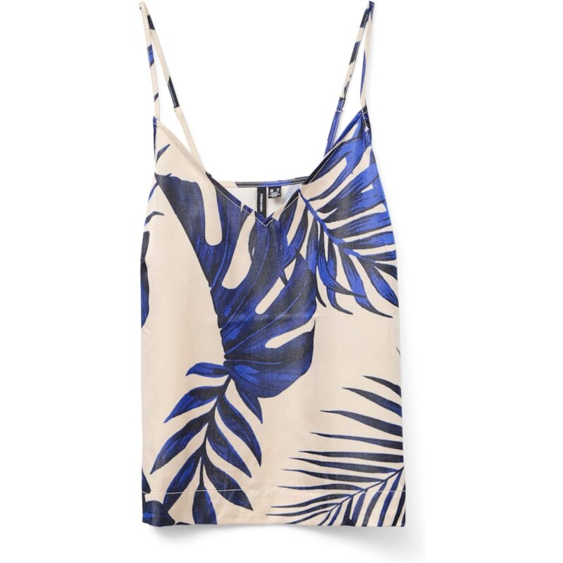 VERO MODA Top VMVINA modrá / námornícka modrá / biela ako vlna 63594378
