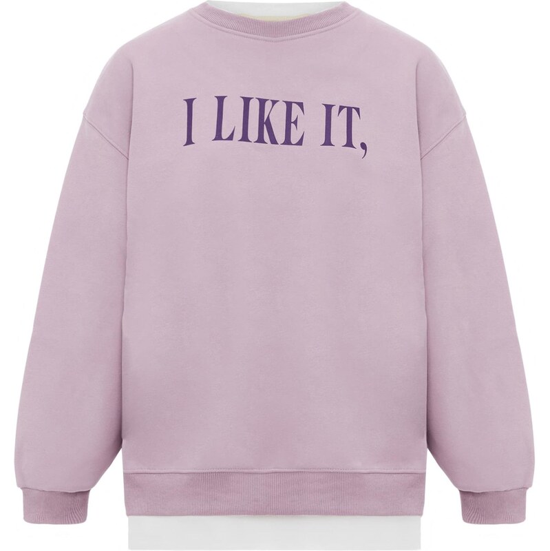 HOMEBASE Mikina orchideová / tmavofialová / biela 65870751