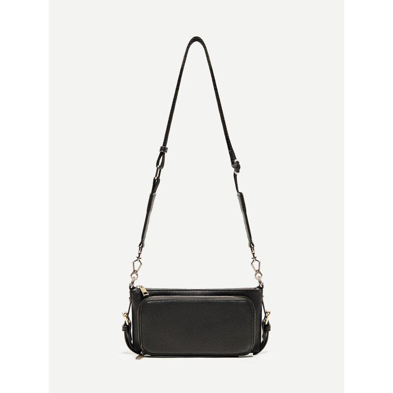 Bershka Taška cez rameno čierna 65877763