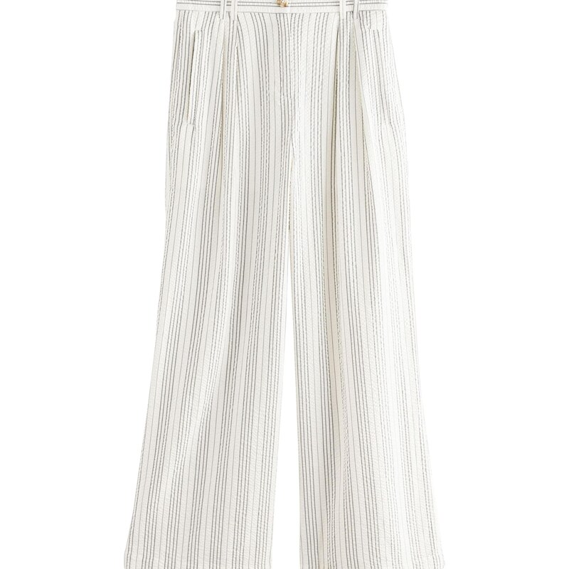 Next Nohavice béžová / čierna / biela 65877014