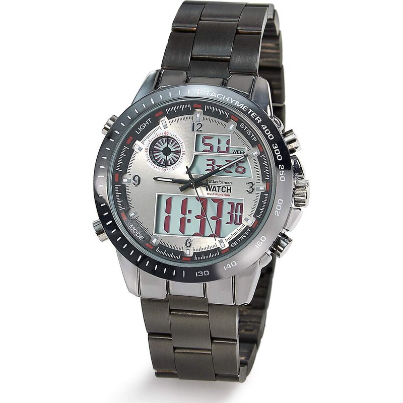 Hodinky s dvojitým zobrazovaním Chrono + 2 vymeniteľné remienky Atlas 63417787