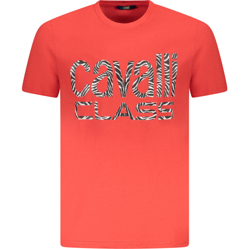 Cavalli Class červené tričko s krátkym rukávom 64704131