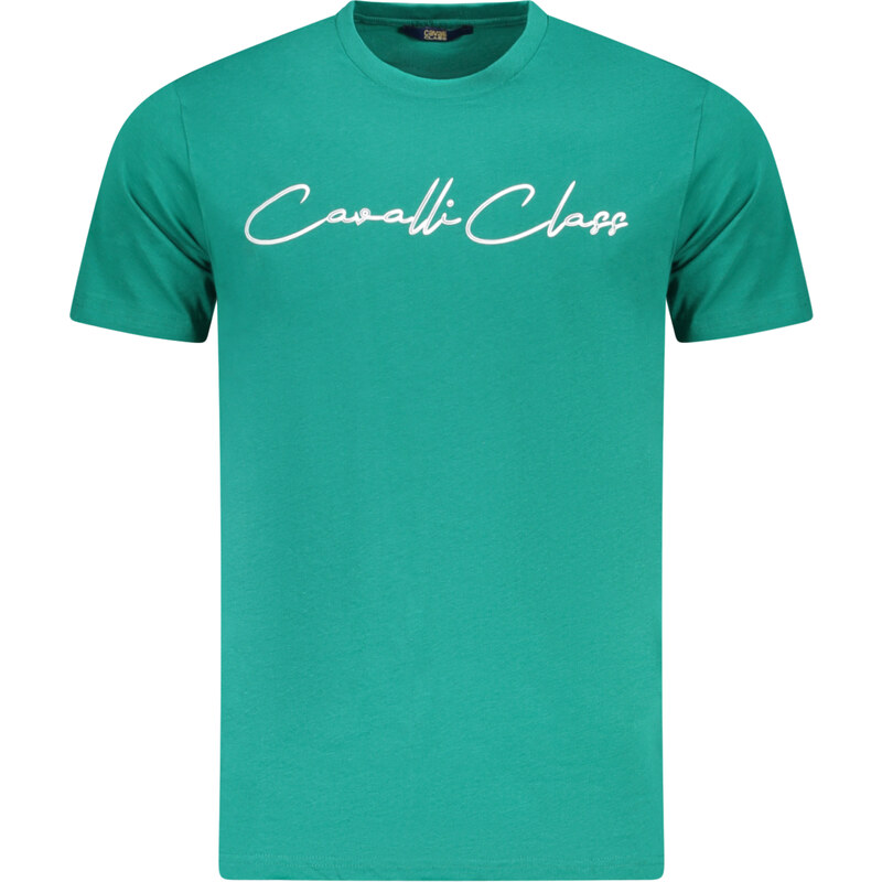 Zelené tričko Cavalli Class s krátkym rukávom 64706885