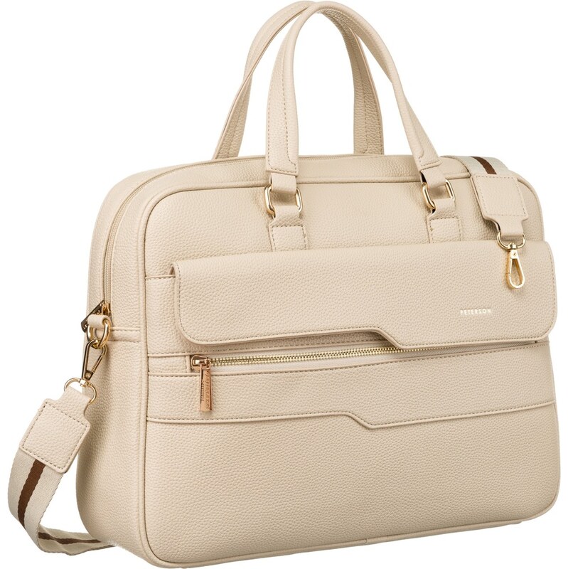 Peterson béžová elegantná dámska taška na notebook a dokumenty 63429572
