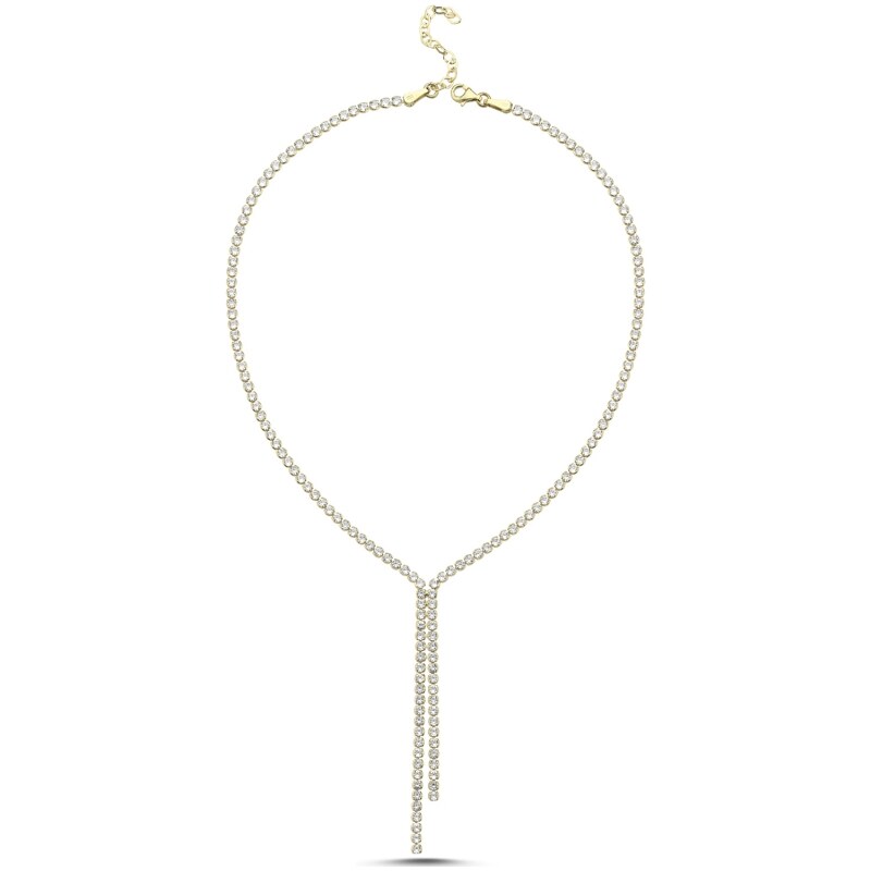 Olivie Strieborný tenisový náhrdelník GOLD 9544 65048852