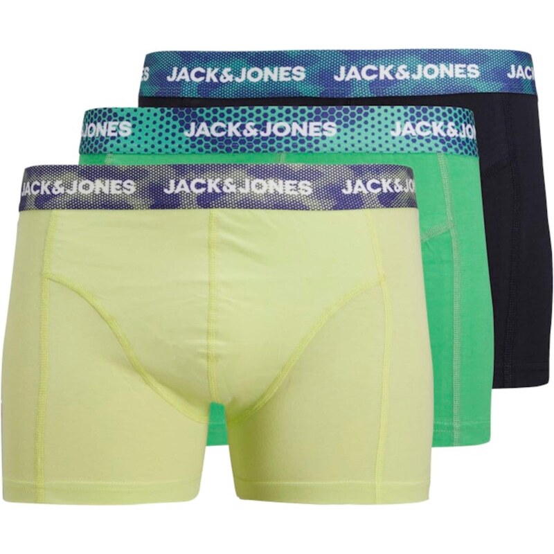 JACK & JONES Boxerky JACSICILY enciánová / svetložltá / limetová / 63430367