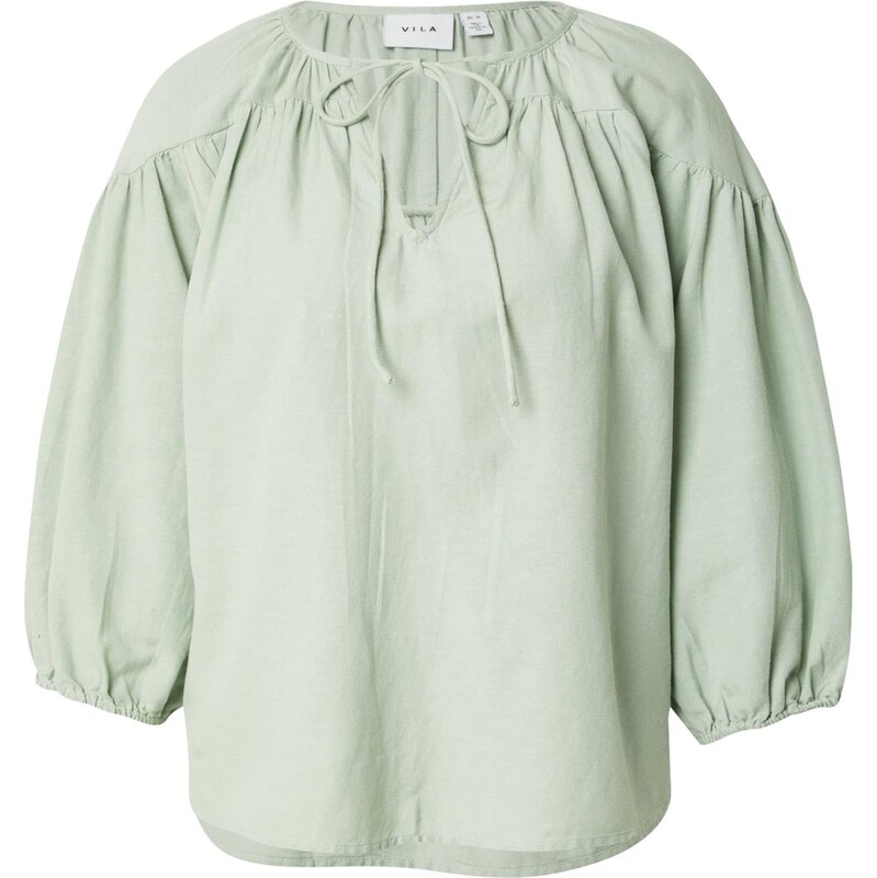 VILA Blúzka pastelovo zelená 63430554