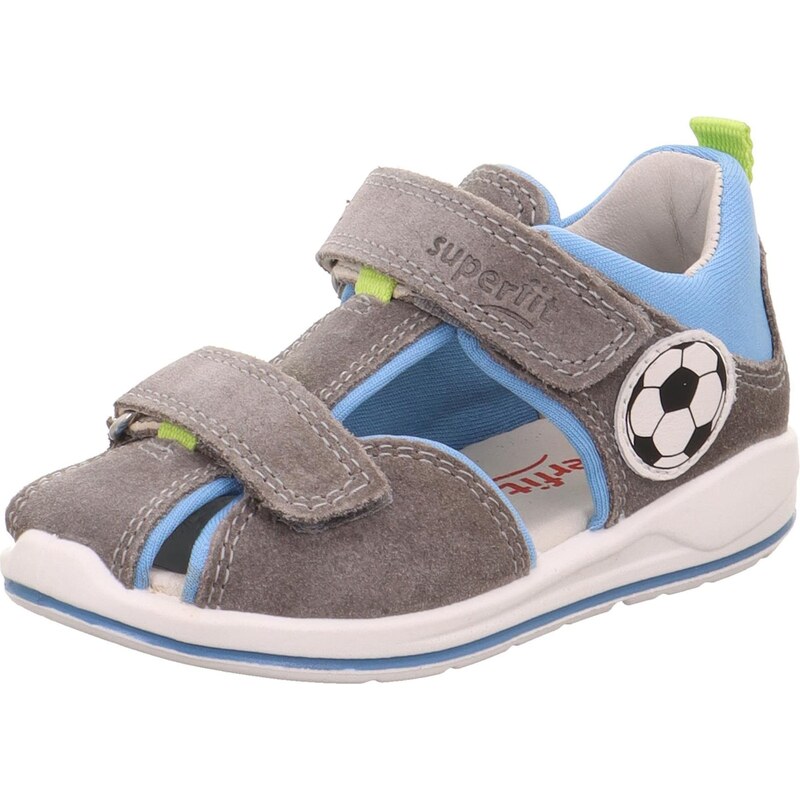 SUPERFIT Otvorená obuv BOOMERANG azúrová / sivá / čierna / biela 63448843