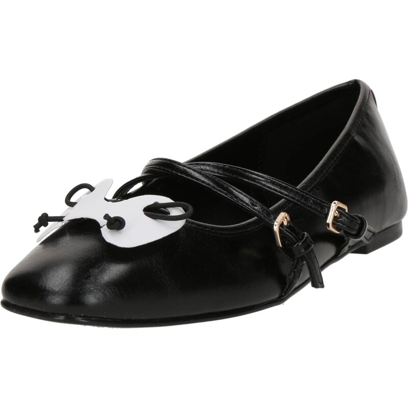 ALDO Baleríny s ramienkom AMBERLEE čierna / biela 63430831