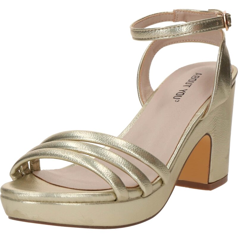 ABOUT YOU Remienkové sandále Lucia zlatá 63788352