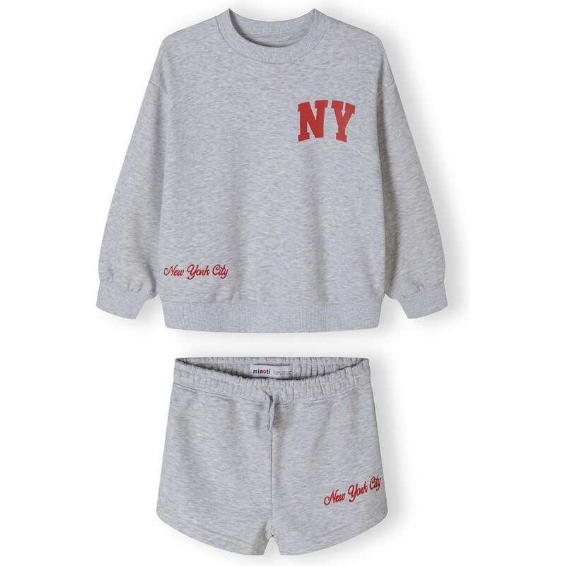 MINOTI Set sivá melírovaná / červená 63780463