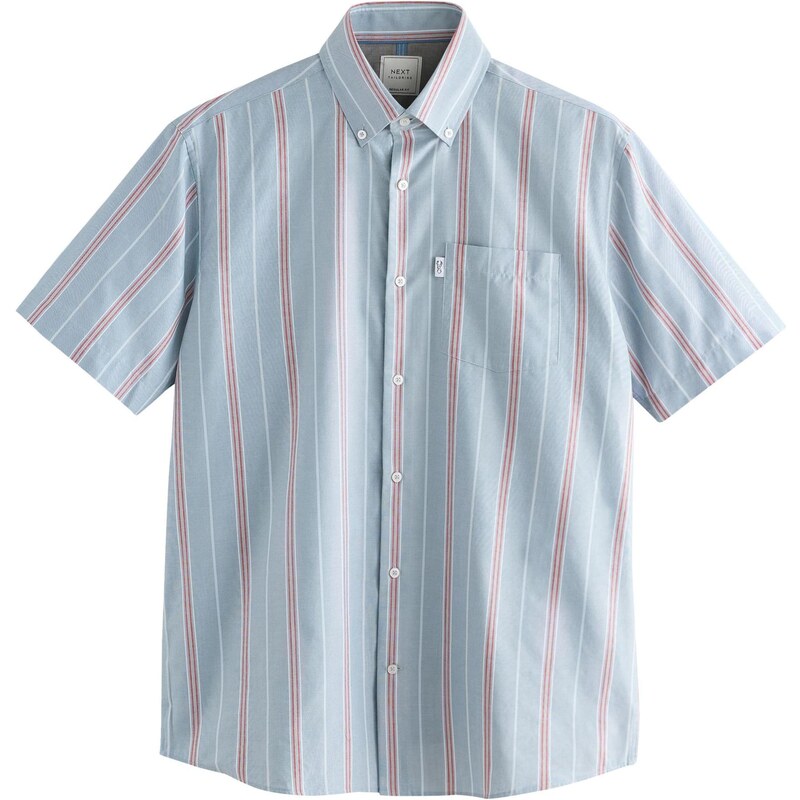 Next Košeľa modrosivá / svetlomodrá / oranžová / biela 63430465