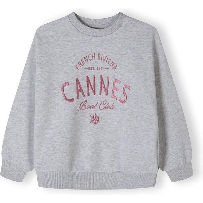 MINOTI Mikina sivá / melónová 63694645