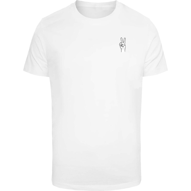 Mister Tee Tričko Peace Hand čierna / biela 65872255