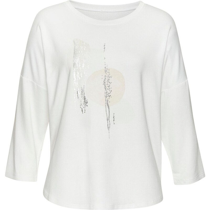 LASCANA Tričko púdrová / strieborná / biela 64339072