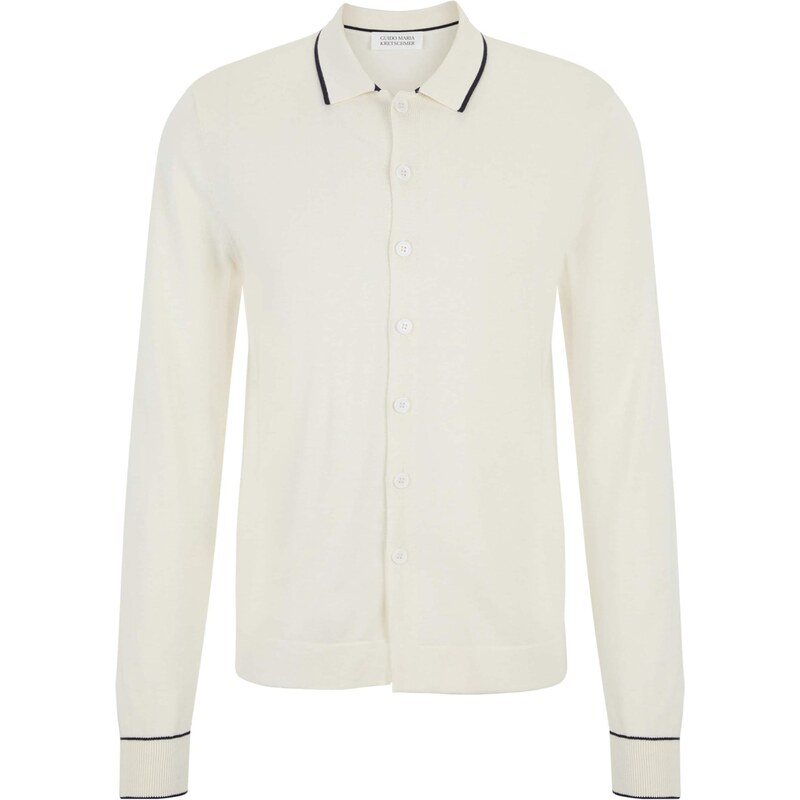 Guido Maria Kretschmer Men Kardigán Torge čierna / biela ako vlna 63570973