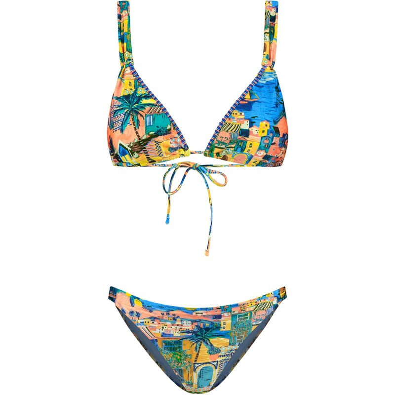 Shiwi Bikiny modrá / tmavožltá / zelená / koralová 65415034