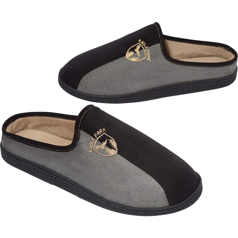 Semišové papuče podšité flísom Atlas For Men Sivá 64094172