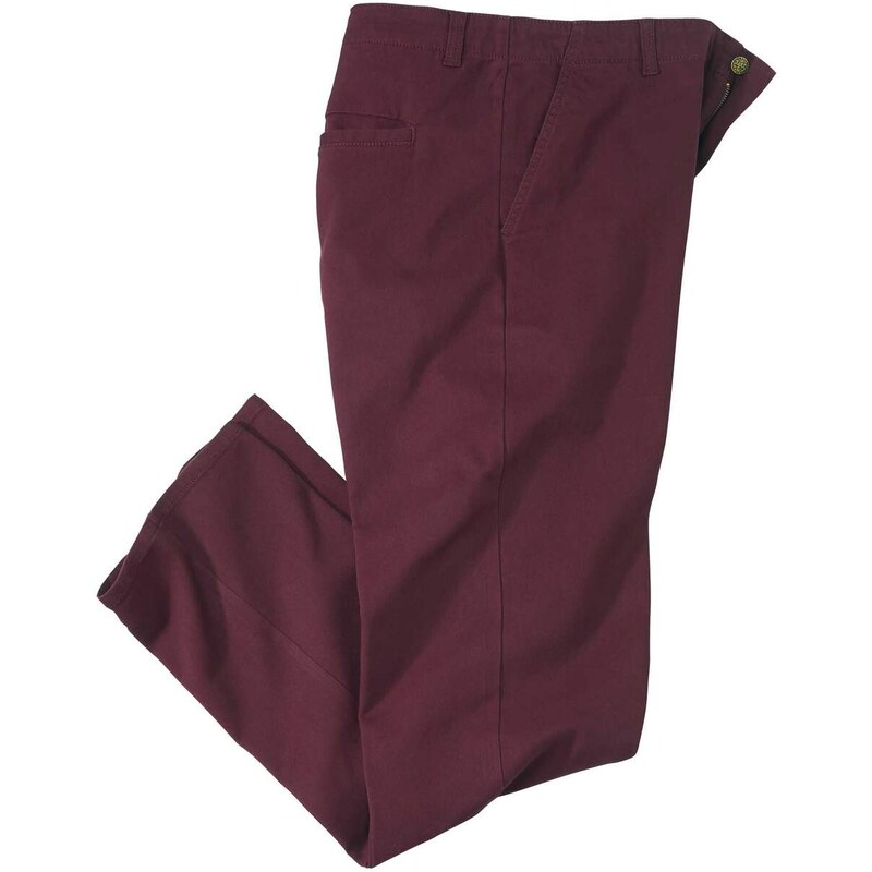 Bordové chino nohavice Jeseň Atlas For Men Bordová 60797165