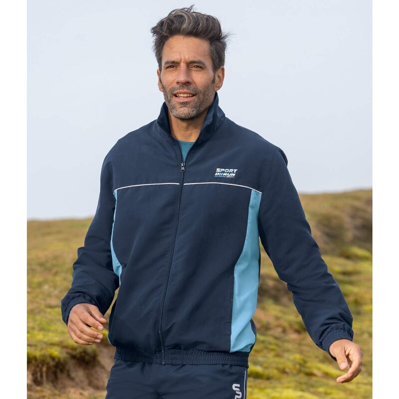 Mikina na zips z mikrovlákna Sport Run Atlas For Men Modrá 56226371
