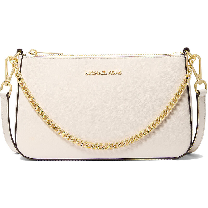 Michael Kors Jet Set Medium Saffiano Leather Crossbody Bag Light Cream 63717830