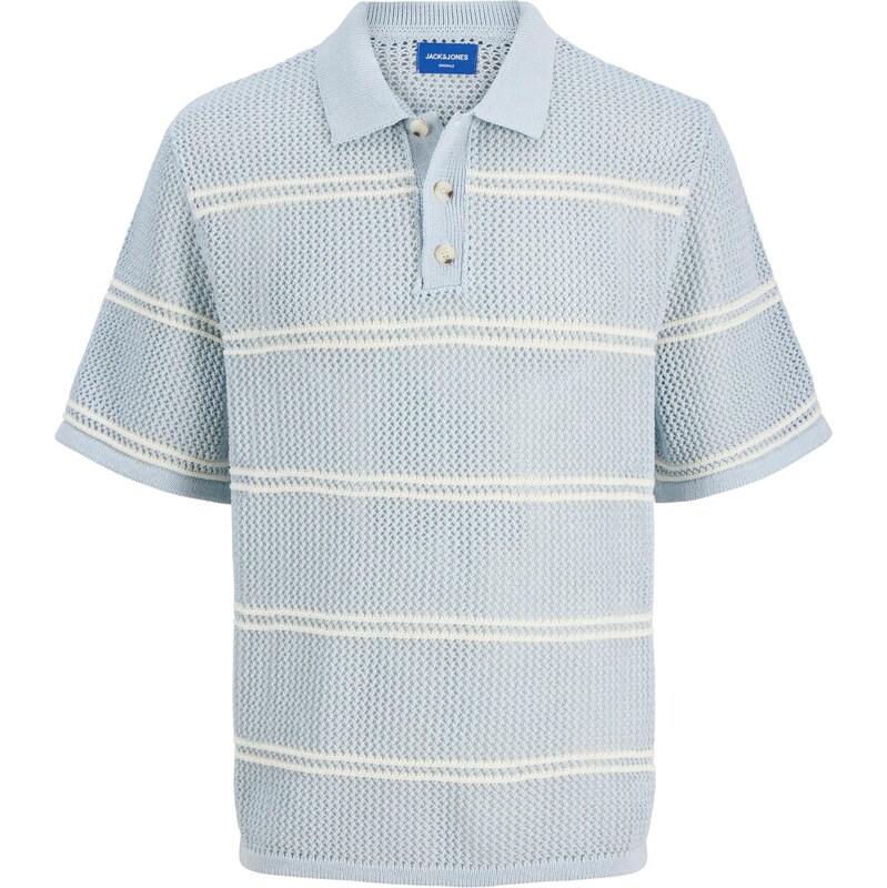 JACK & JONES Sveter JORSUMMER svetlomodrá / biela 63434411